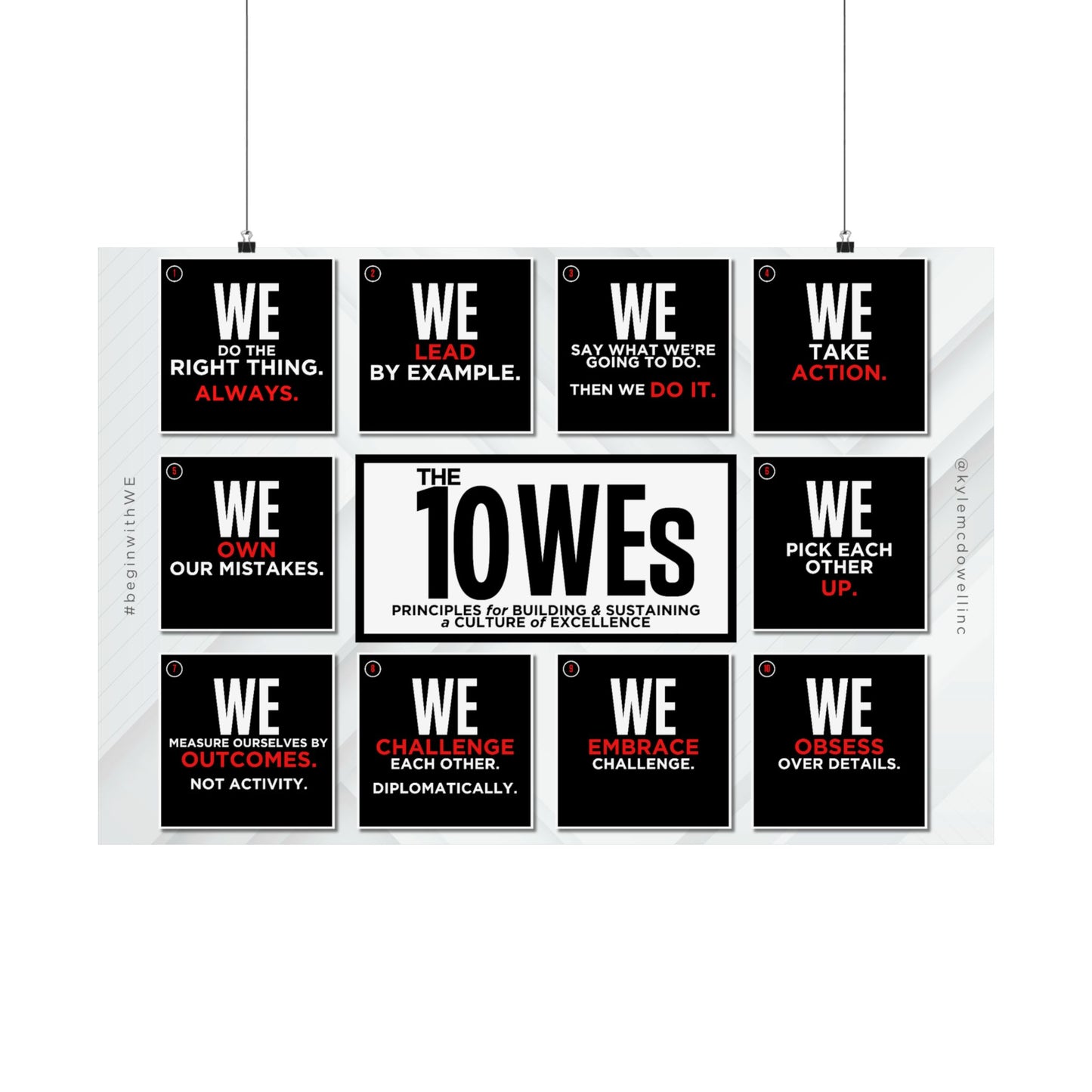 The 10 WEs -Satin Poster