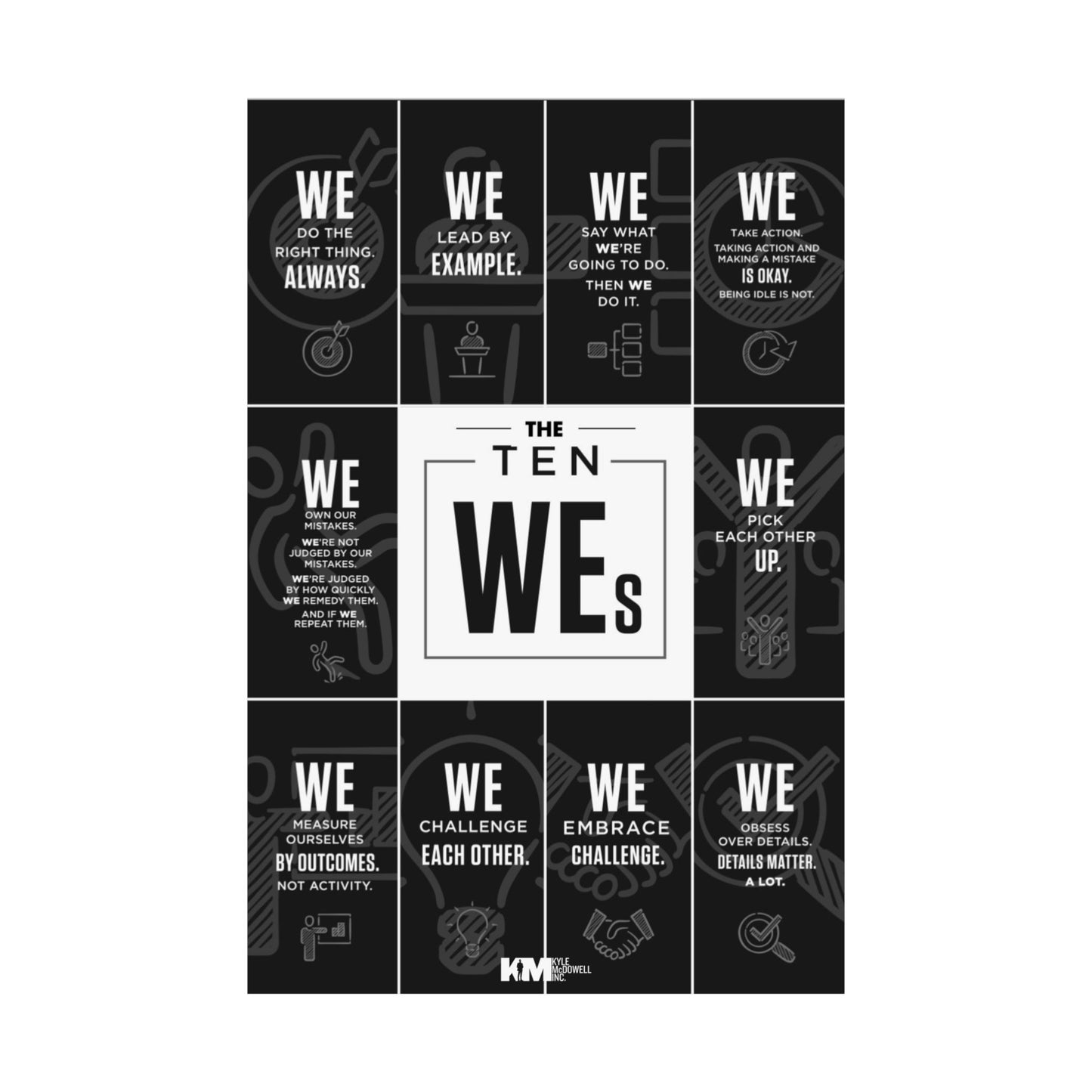 The 10 WEs - Matte Vertical Posters