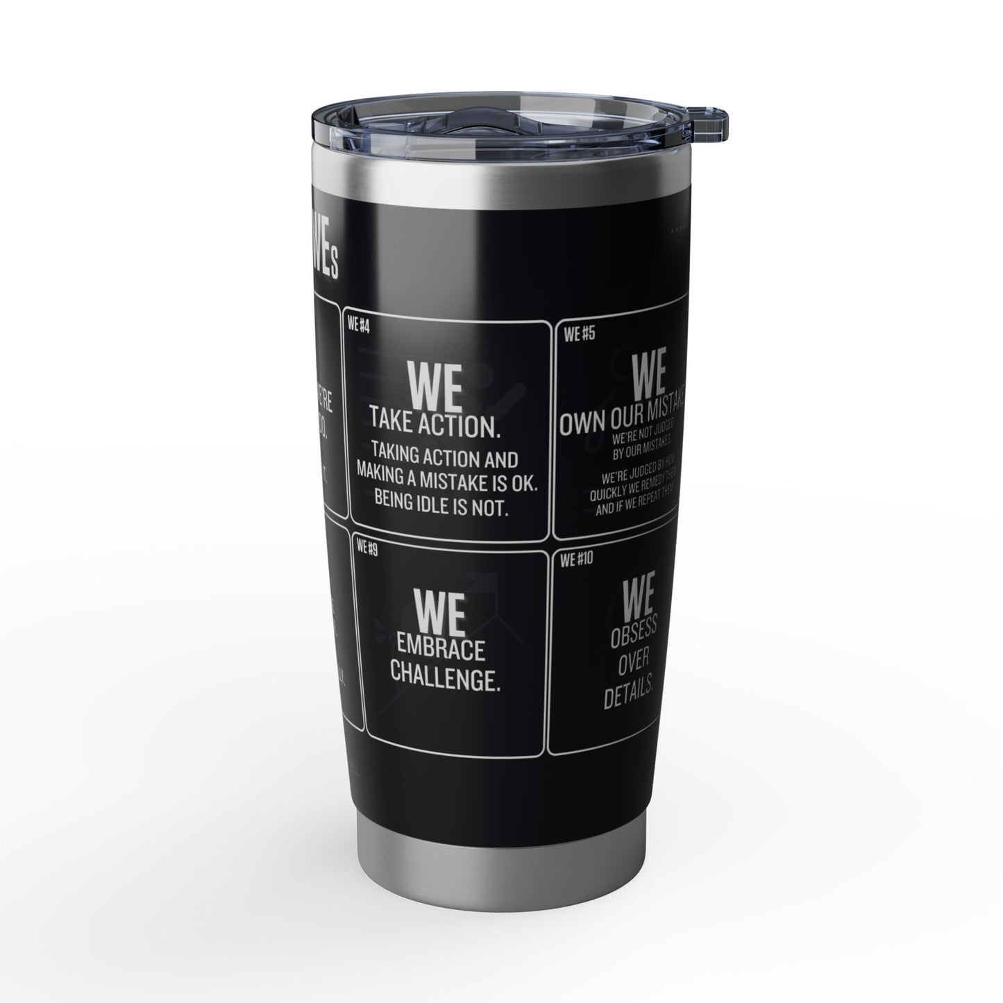 20oz Tumbler — “The 10 WEs” Inspirational Team Motto Travel Cup