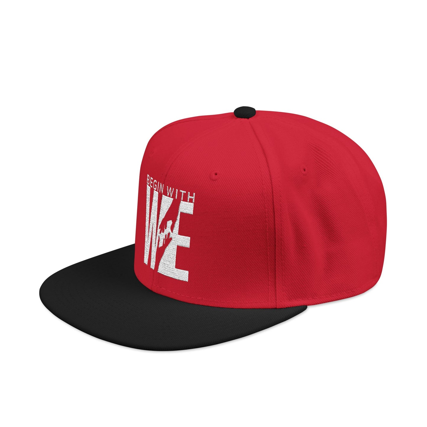 Embroidered 'LIVE' Urban Snapback Hat — Distressed Lettering Streetwear Cap
