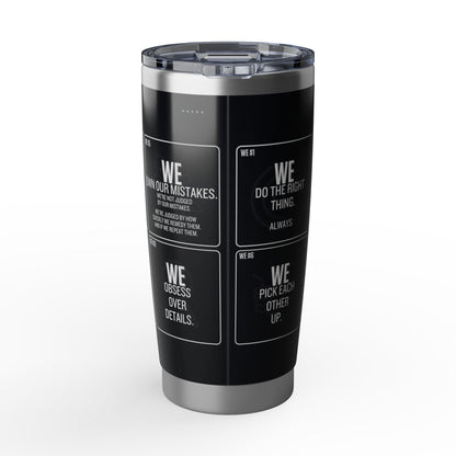 20oz Tumbler — “The 10 WEs” Inspirational Team Motto Travel Cup
